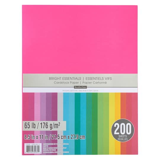 Bright Essentials 8.5" x 11" Cardstock Paper by Recollections™, 200 Sheets